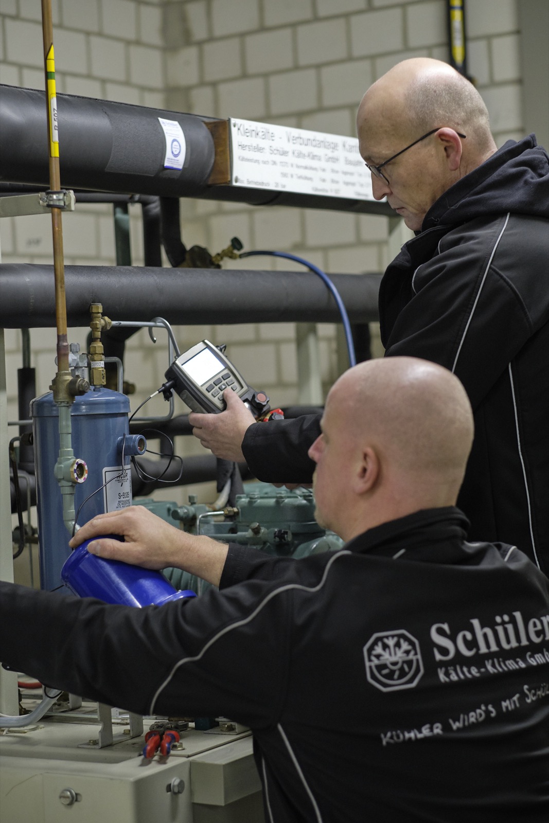 Fertig montierte Kühltechnik